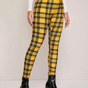 Plaid leggings